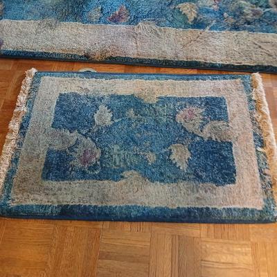 Large Kharma Area rug with small matching throw rug Made in Egypt