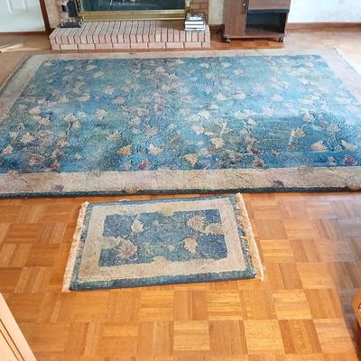Large Kharma Area rug with small matching throw rug Made in Egypt