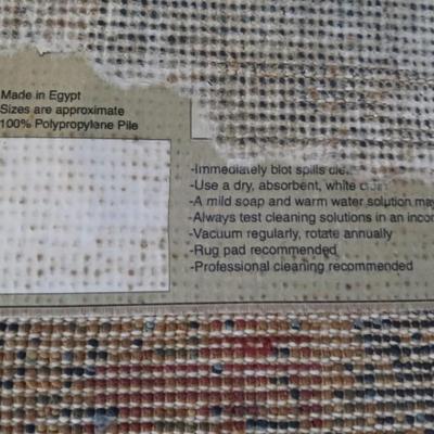 Large Kharma Area rug with small matching throw rug Made in Egypt