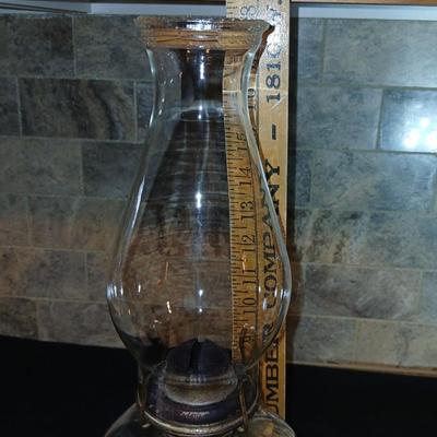Vintage P&A Mfg. Co. Thomaston, CT Clear Glass Oil Lamp