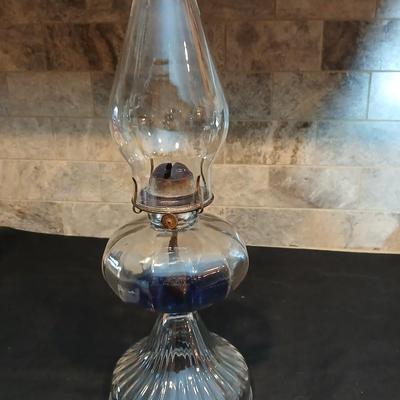 Vintage P&A Mfg. Co. Thomaston, CT Clear Glass Oil Lamp