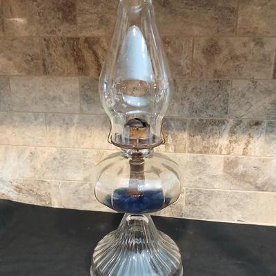 Vintage P&A Mfg. Co. Thomaston, CT Clear Glass Oil Lamp