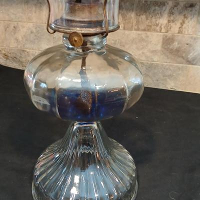 Vintage P&A Mfg. Co. Thomaston, CT Clear Glass Oil Lamp