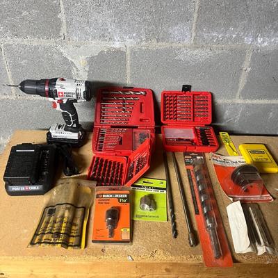 Porter Cable 20V Cordless Drill & Drill Bits (BWS-MG)