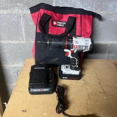 Porter Cable 20V Cordless Drill & Drill Bits (BWS-MG)