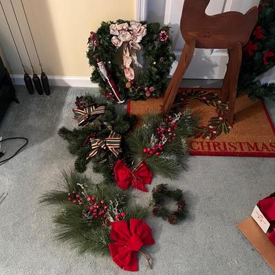 Xmas Tree Stand + Skirt, Wreaths, Tree, Stockings & More (BD-RG)