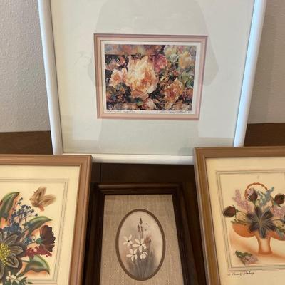 Ellen Diederich signed art & 2 feather art PCs by I. Bisek Prokop