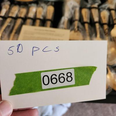 50 Pieces Gold Tone Plated Flatware with Case