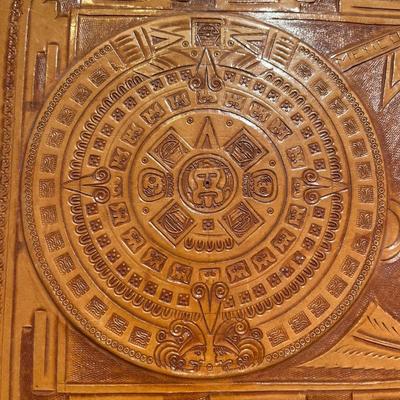 Vintage tooled leather briefcase