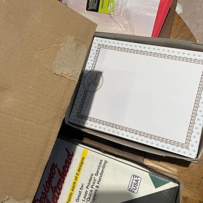 Christmas gift bags, wrap, bows, cards, letterhead, envelopes