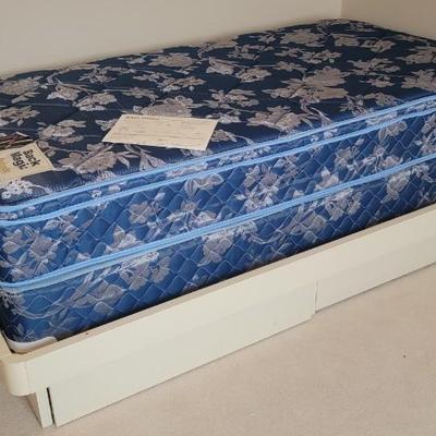 Mattress and Tech line bed base w/drawer