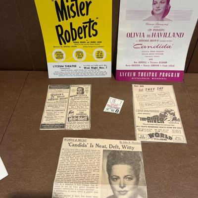 Autographed Olivia de Havilland Candida program