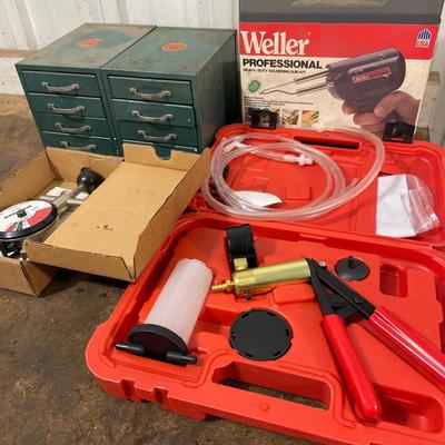 Master small hardware drawers, gauge, soldering gun