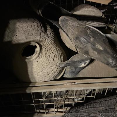 Many duck decoys