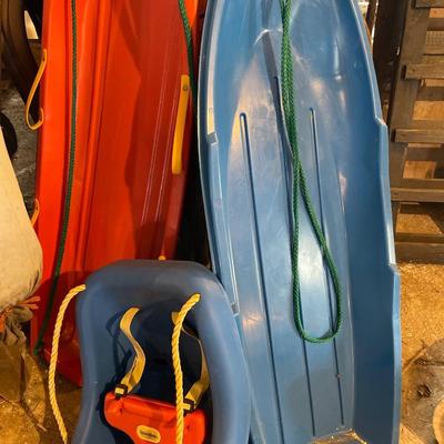 Plastic sleds and swing