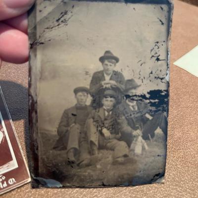 Vintage photos including Height Challenged Couple & tin-type