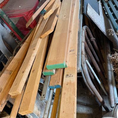 Long wood boards & long metal poles