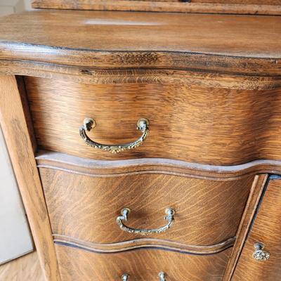 Antique Oak Dry Sink Wash Stand 34x17x30