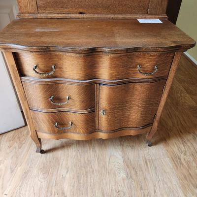 Antique Oak Dry Sink Wash Stand 34x17x30