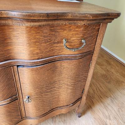 Antique Oak Dry Sink Wash Stand 34x17x30