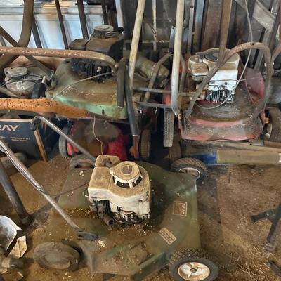 5 vintage mowers