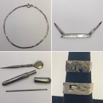 Sterling Silver Jewelry with Vintage Sewing Tools (ST-HS)