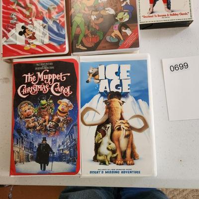 Lot of Vintage VHS Movies w Clamshells Christmas Disney Charlie Brown