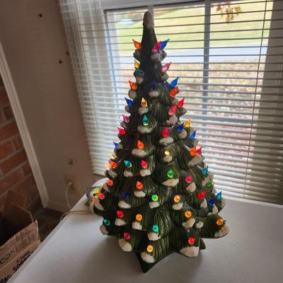 Vintage Large Ceramic Christmas Tree 18" tall