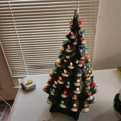 Vintage Large Ceramic Christmas Tree 18" tall