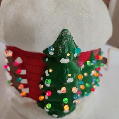 Vintage Ceramic Christmas Santa House