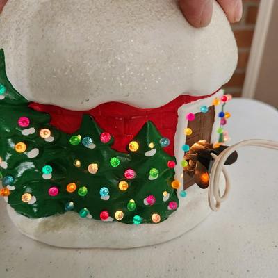 Vintage Ceramic Christmas Santa House