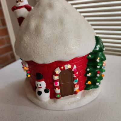 Vintage Ceramic Christmas Santa House