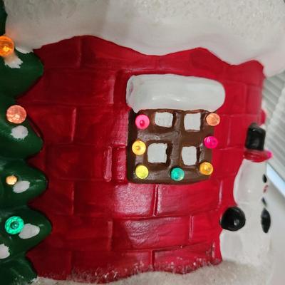 Vintage Ceramic Christmas Santa House