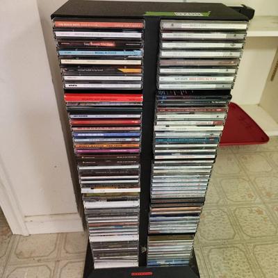 Large Lot Collection CD's w Stand