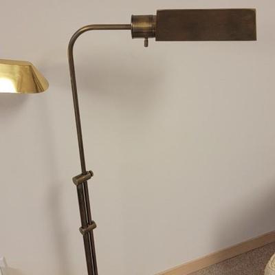 Two brass color floor lamps