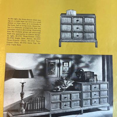 MCM Henredon Custom modular storage with slate
