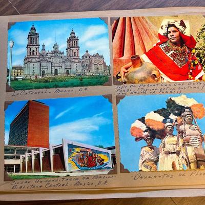 Leather tooled Mexico scrapbook & Wartburg College 1930 yearbook