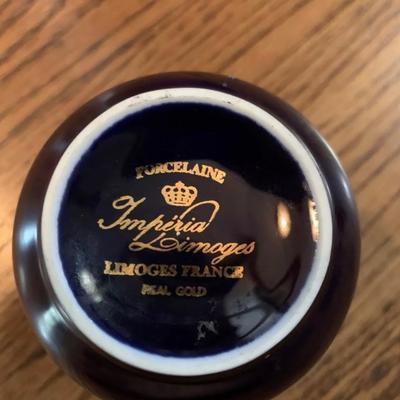 Limoges Imperia Bud Vase Cobalt blue. France