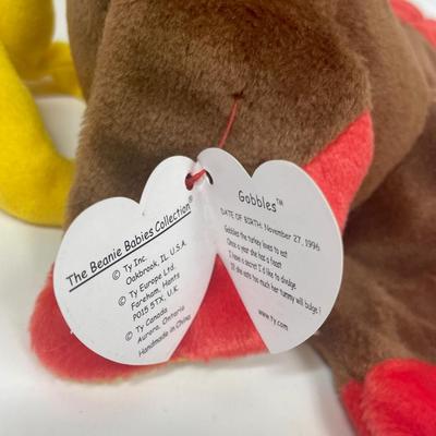 TY Beanie Baby GOBBLES the Turkey NWT
