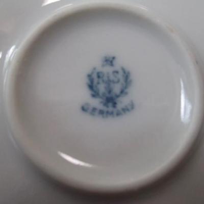 Antique RS Germany lusterware & porcelain basket