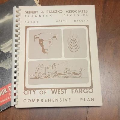 Sale Photo Thumbnail #131: Vintage books, "Our Dwelling Place" , "City of West Fargo Comprehensive Plan" and more.