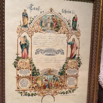 1893, 1905, 1908 German(?) Confirmation certificates