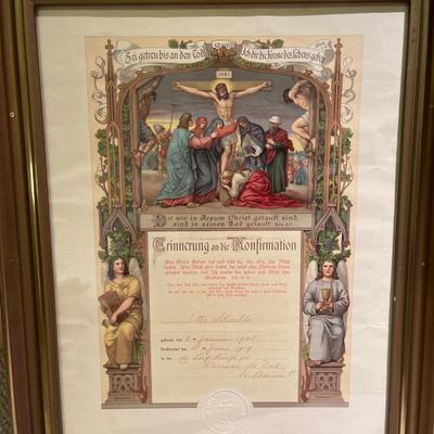 1893, 1905, 1908 German(?) Confirmation certificates