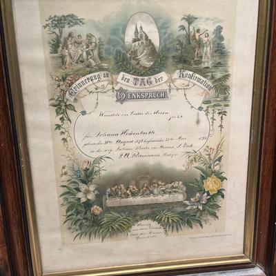 1893, 1905, 1908 German(?) Confirmation certificates