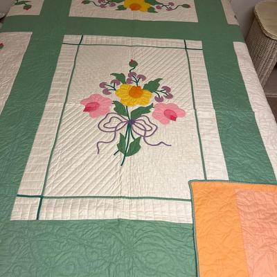 Vintage hand stitched quilt