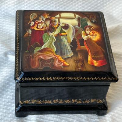 Lot 108 Russian enamel painted box