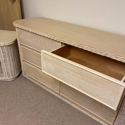 Wicker Dresser & Nightstand