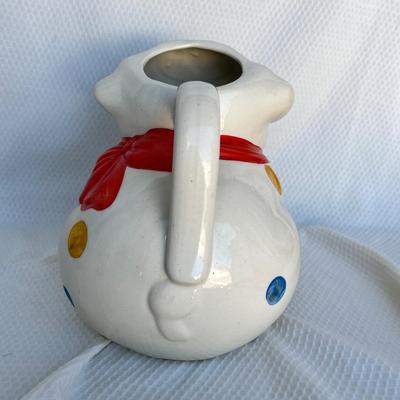 Lot 128 American Bisque Polka Dot Pig pitcher