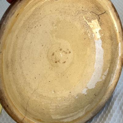 Lot 145 Spatterware Crock baker