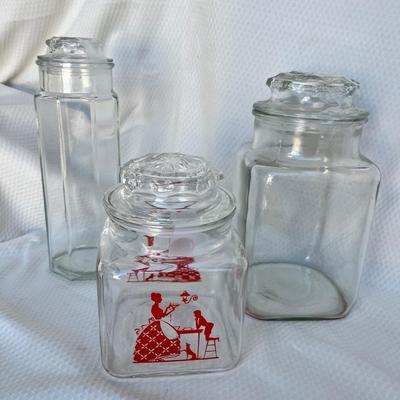 Lot 148 Vintage glass canisters